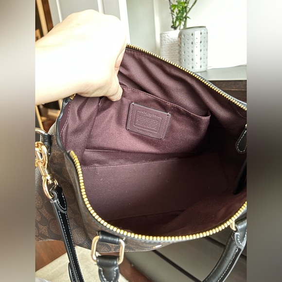 🆕 Auth. COACH Brown and Black Monogram Bag - Picture 12 of 13